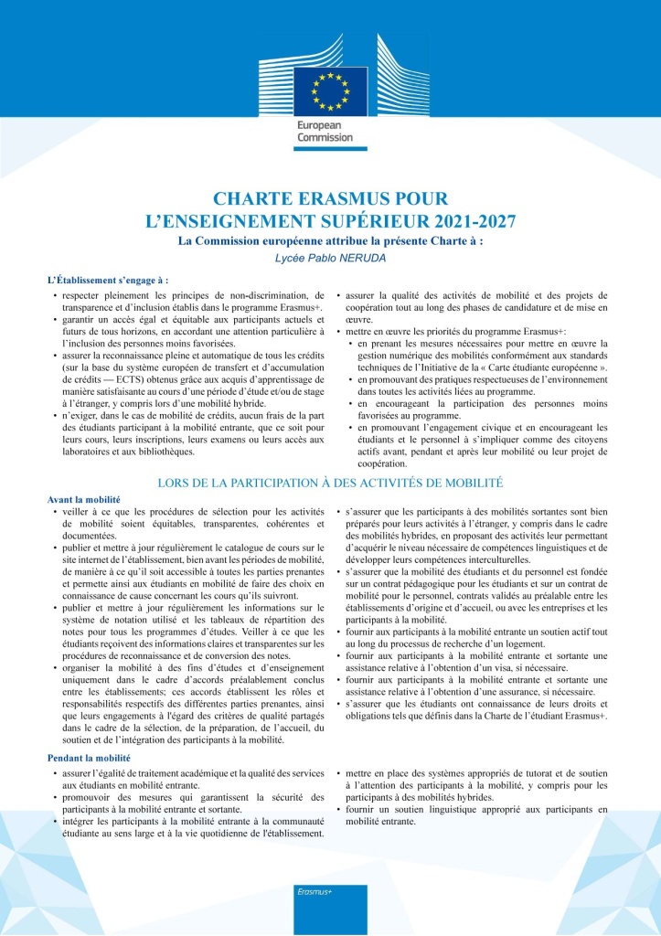 7. LA CHARTE ERASMUS+